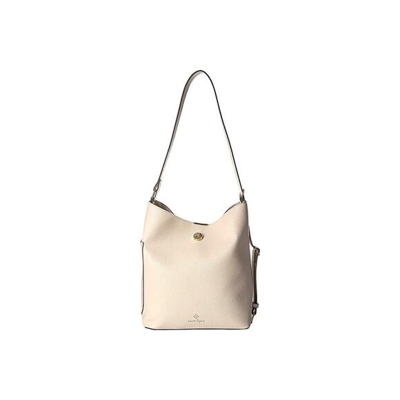 New with defects Nanette Lepore Womens Chantilly Bucket Hobo Vanilla One Size - Picture 1 of 6